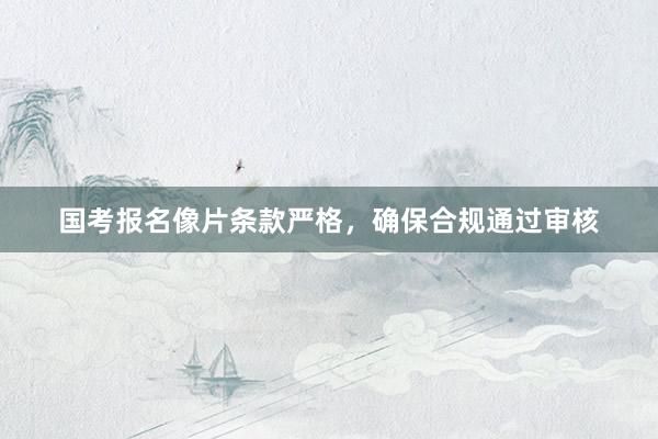 国考报名像片条款严格，确保合规通过审核