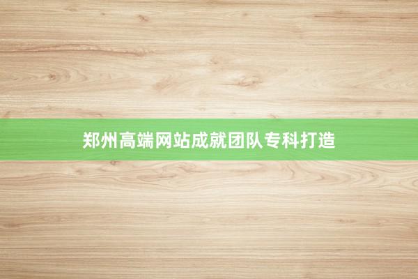 郑州高端网站成就团队专科打造