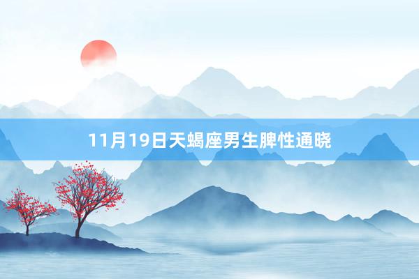 11月19日天蝎座男生脾性通晓